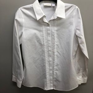 Chico's Long Sleeve Button-down Blouse White
